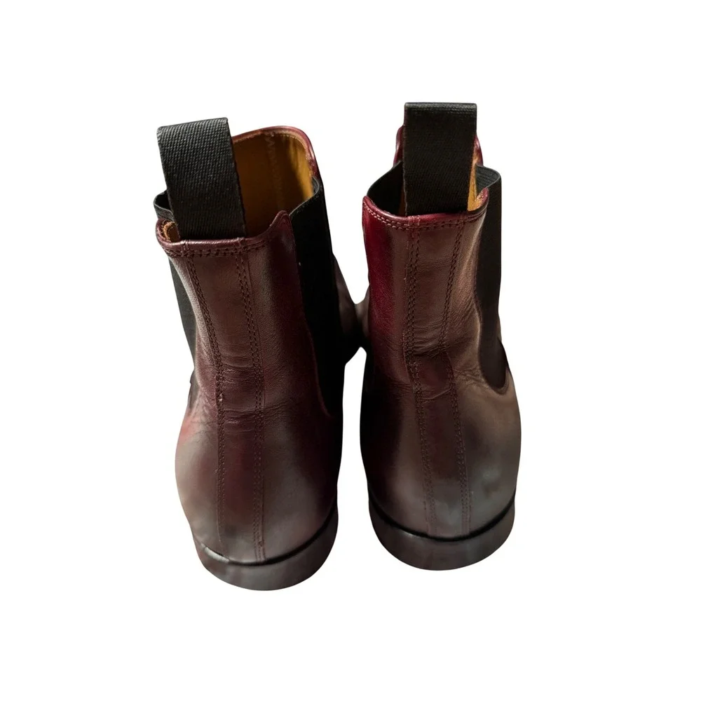 Thomas Bird Eastwood Chelsea Boots Oxblood Leather Made in Italy Sz 44 Classic
